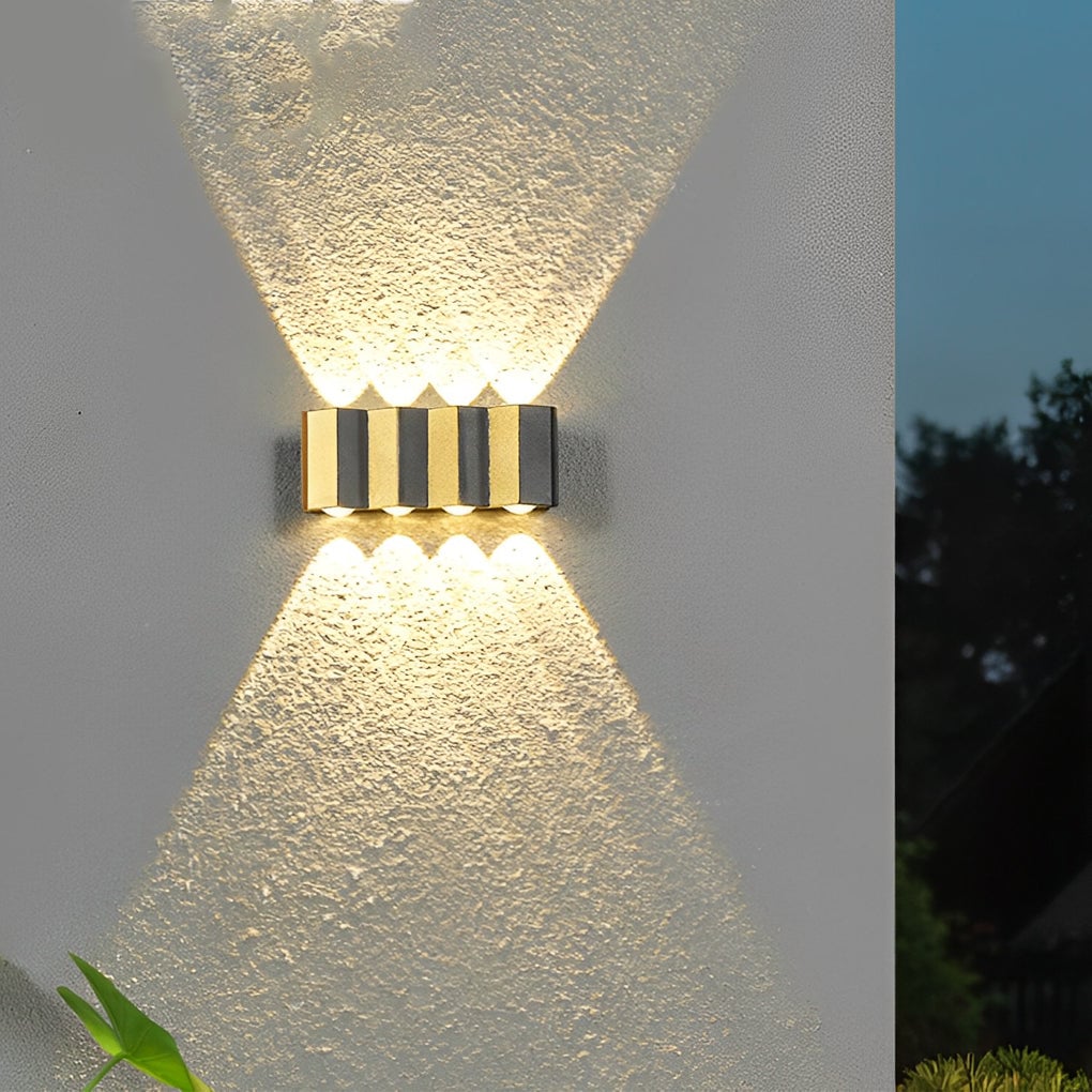 Wavy Creative Up and Down Light LED Waterproof Modern Wall Lights Fixture - Lumpaz