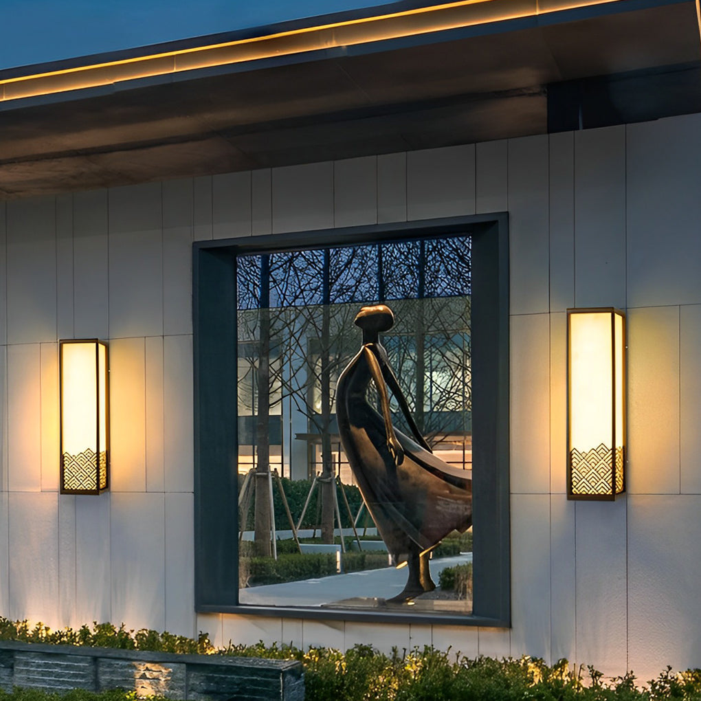 Vintage Waterproof Stainless Steel Brown Wall Lamp Exterior Lights - Lumpaz