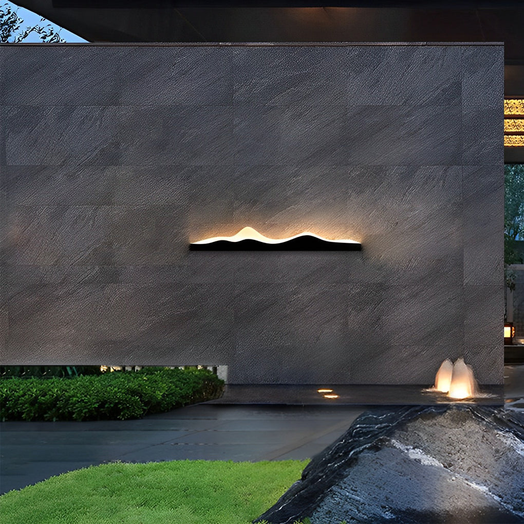 Mountain Scenery Creative Waterproof LED Modern Outdoor Wall Lights - Lumpaz