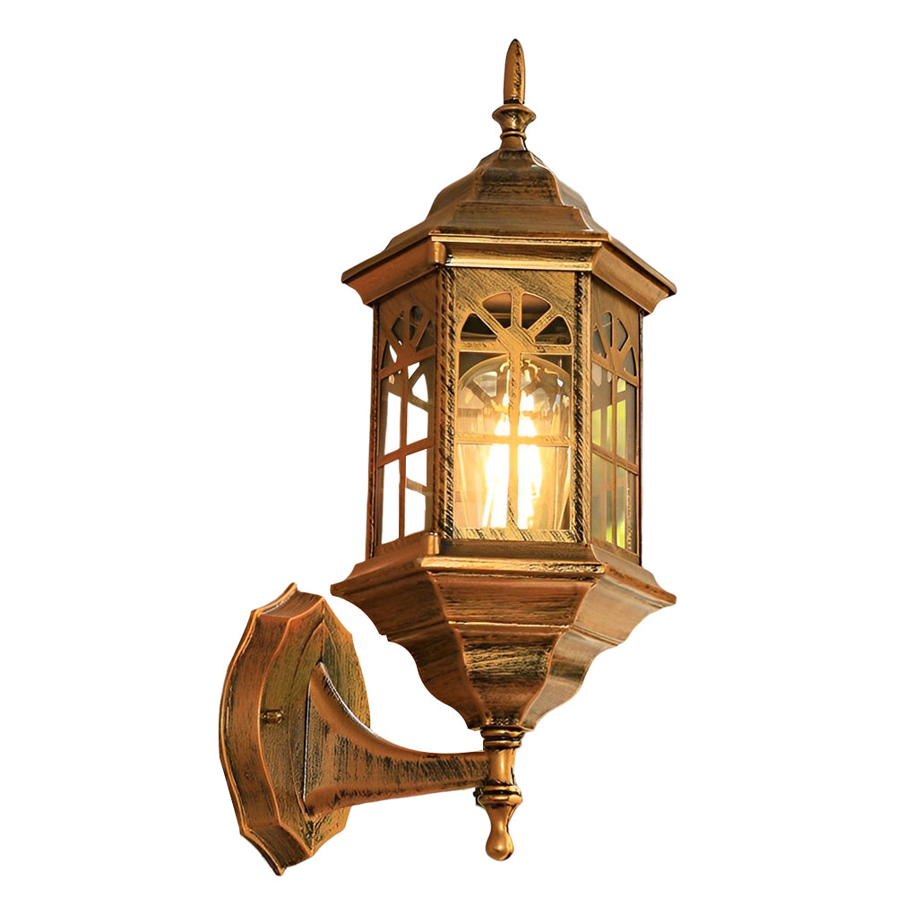 Waterproof LED Glass European-style Outdoor Wall Lamp Plug in Wall Sconce Lighting - Lumpaz