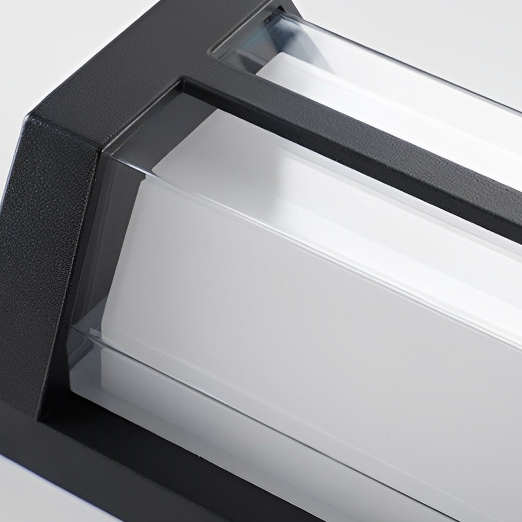 Waterproof Double Acrylic Shade LED Black Modern Outdoor Wall Lights - Lumpaz