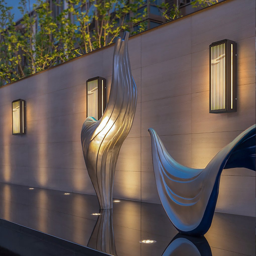 Waterproof Villa Courtyard Gate Unique Hollowed Design Wall Lamp for Outdoor - Lumpaz