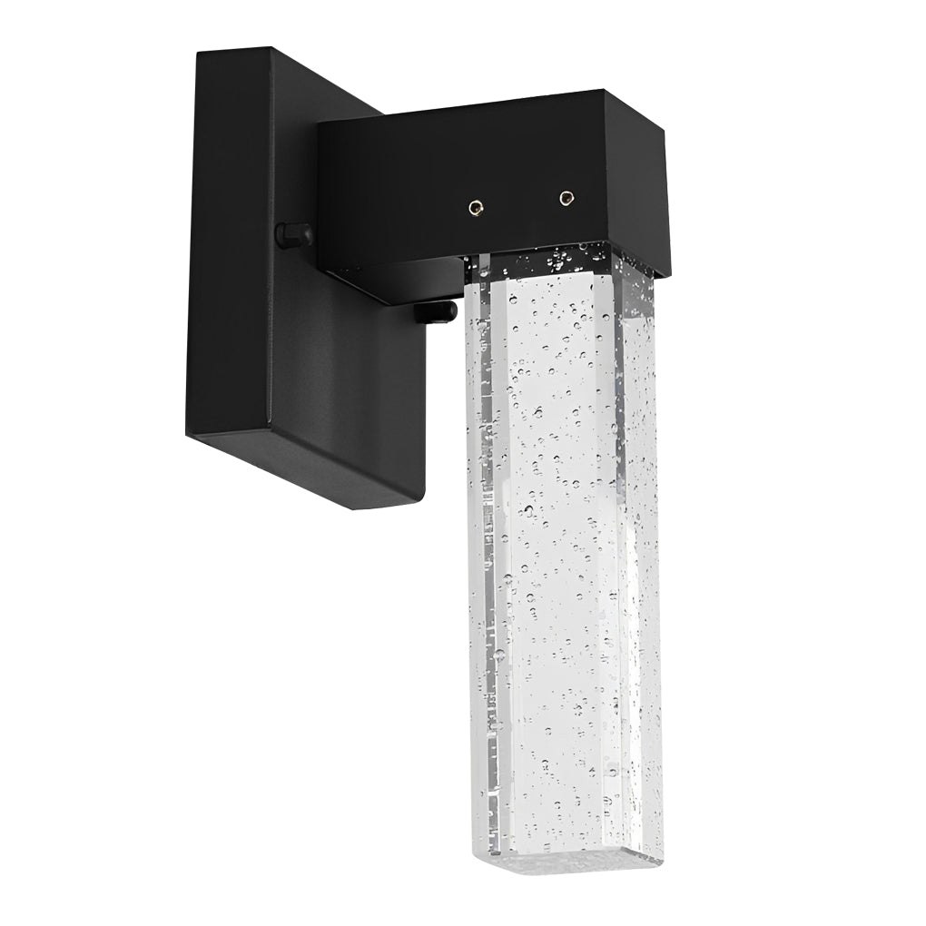 Waterproof LED 10W Crystal Black Modern Outdoor Wall Lamp Exterior Lights - Lumpaz
