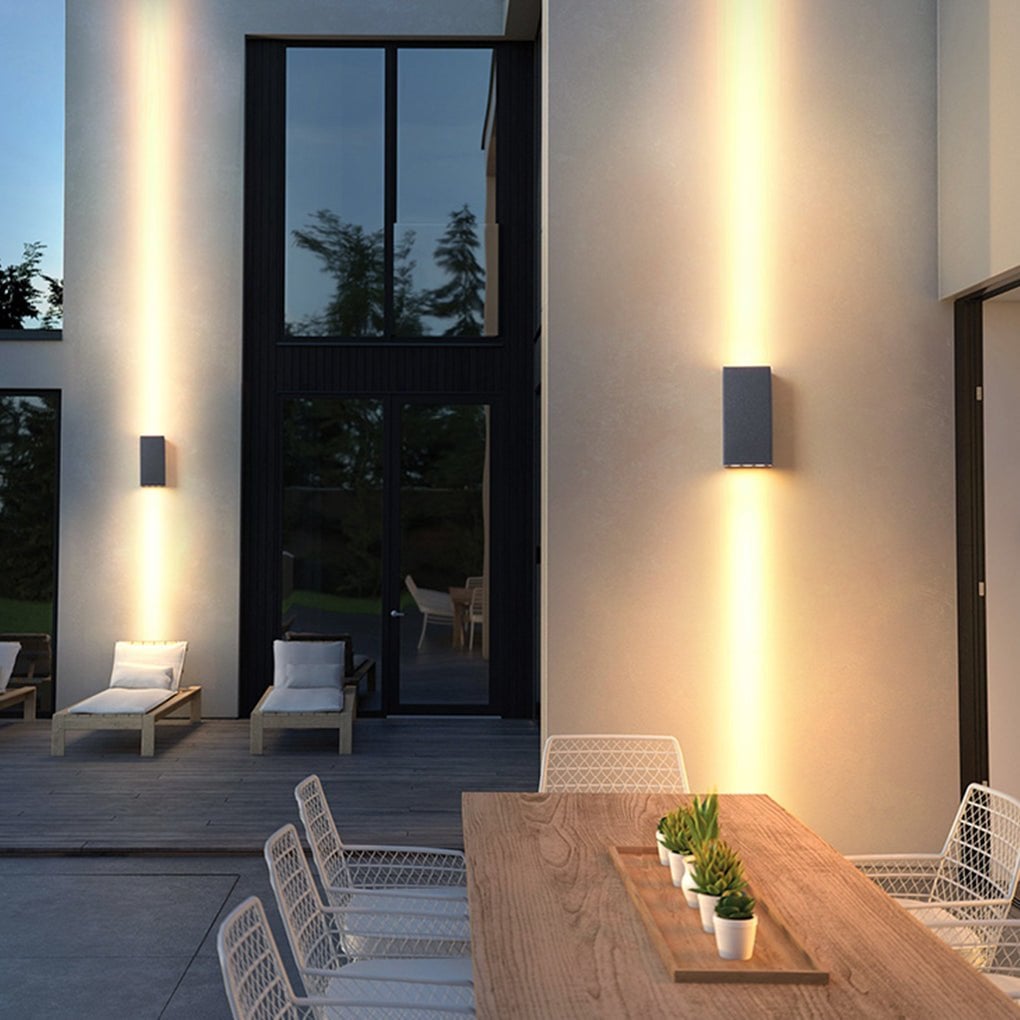 Two Light Effect Optional Waterproof LED Wall Light for Outdoor Villa Courtyard - Lumpaz