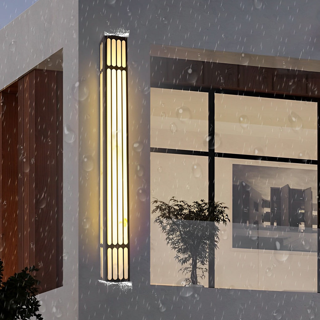 31.5 In. Long Strip Rectangular Waterproof Black Outdoor Wall Lamp - Lumpaz