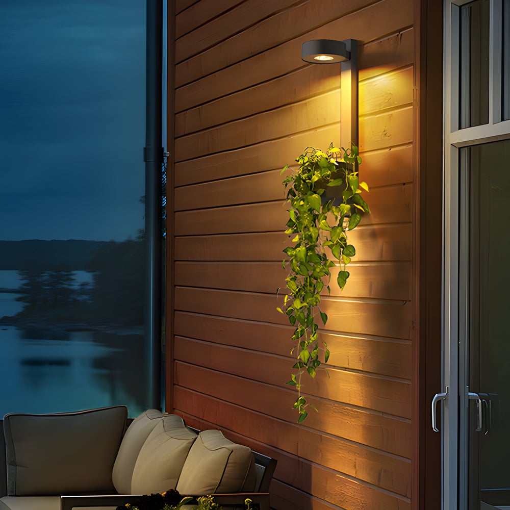 Waterproof Decor LED Solar Wall Lights with Flowerpot Outdoor Wall Lamp - Lumpaz