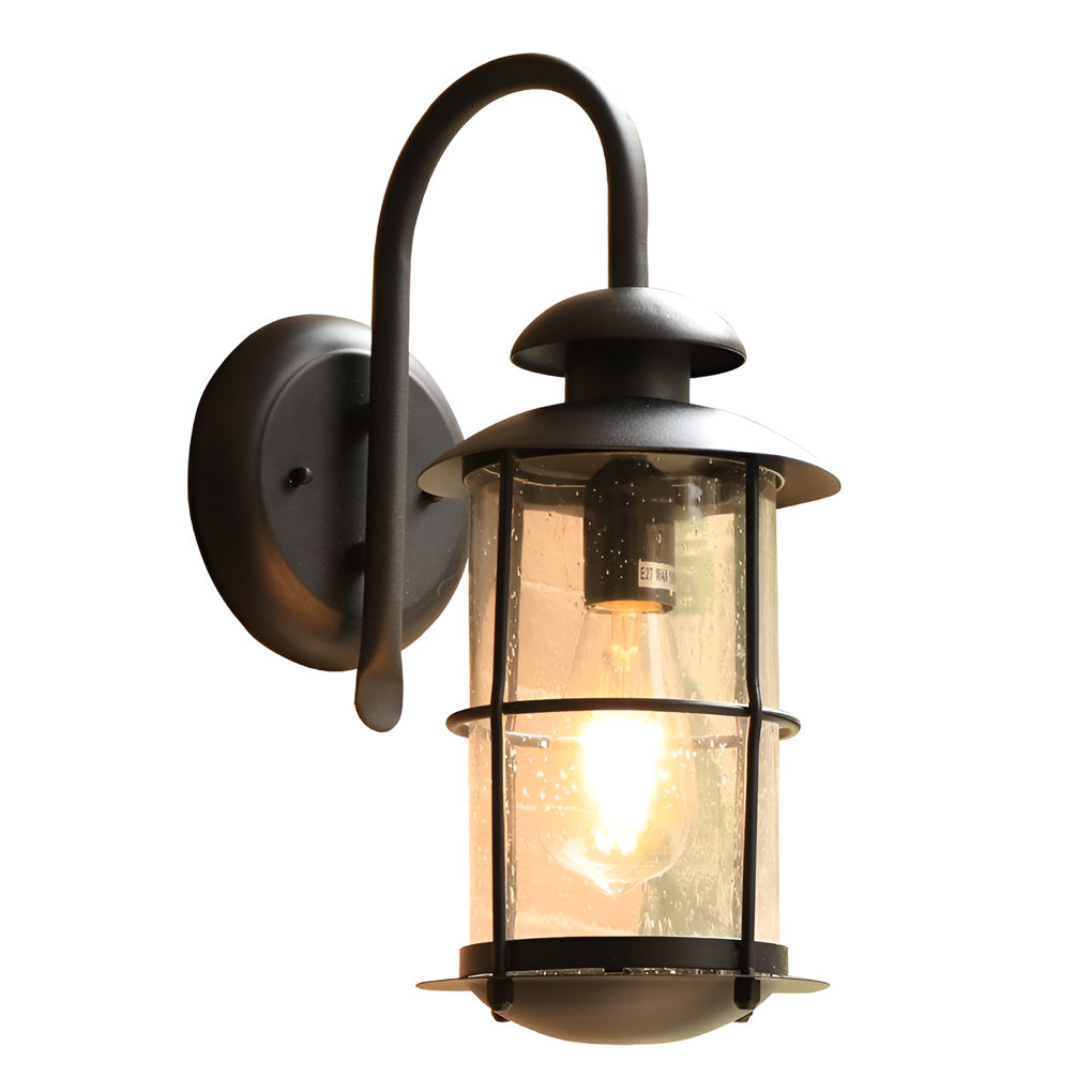 Creative Glass Waterproof LED Black Modern Plug in Wall Sconce Lighting - Lumpaz