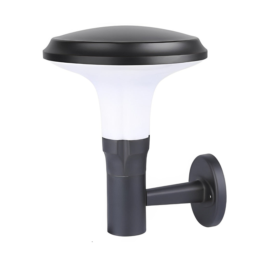 Round Flower LED Waterproof Black Modern Solar Wall Lamp Wall Sconces Lighting - Lumpaz