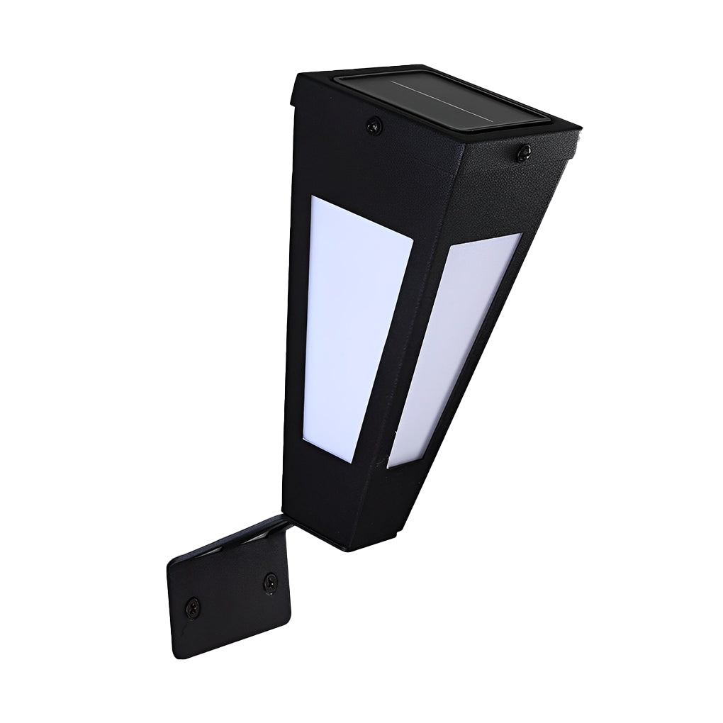 Waterproof Intelligent Metal LED Black Modern Solar Outdoor Wall Light - Lumpaz