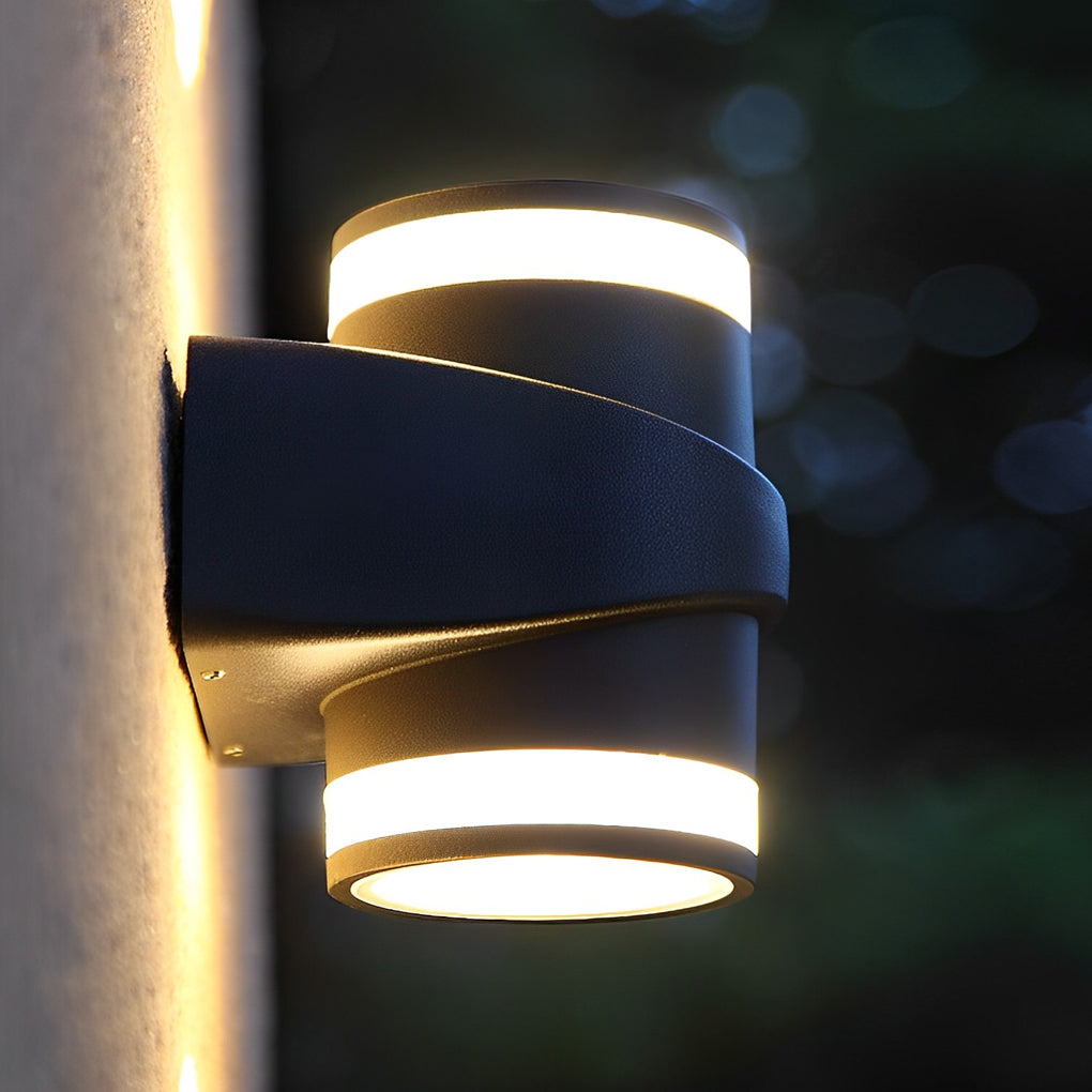 Round Up and Dawn Light LED Waterproof Black Outdoor Wall Washer Lights - Lumpaz
