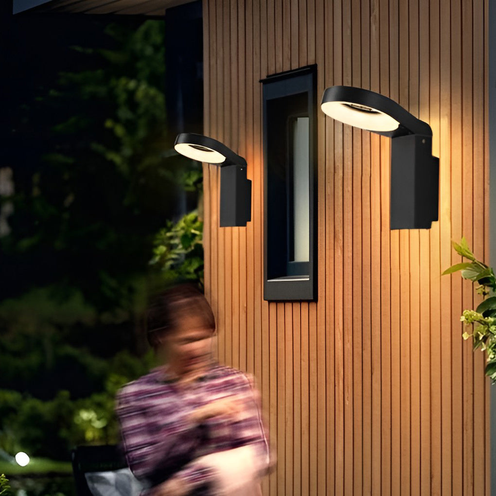 Spoon-shaped Waterproof 18W LED Black Modern Wall Lamp Pathway Lights - Lumpaz