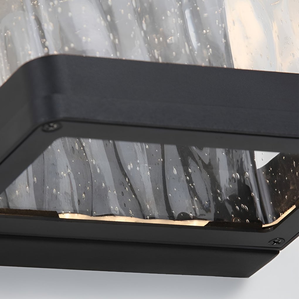 Waterproof Creative Glass LED Black Modern Outdoor Wall Sconce Lighting - Lumpaz