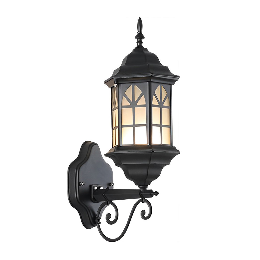 Retro Waterproof Dimmable LED Solar Wall Lamp with Remote Exterior Lights - Lumpaz