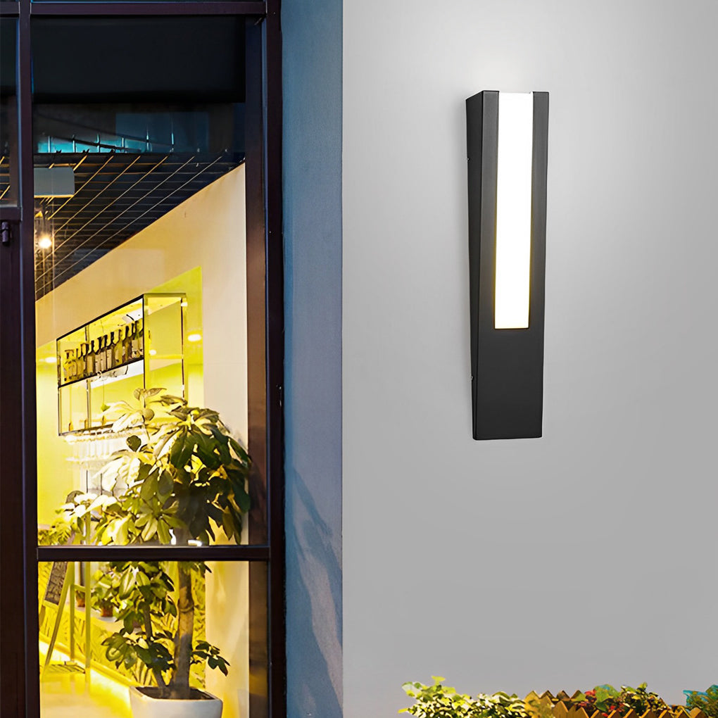 Minimalist LED Waterproof Black Modern Outdoor Wall Lamp Exterior Lights - Lumpaz