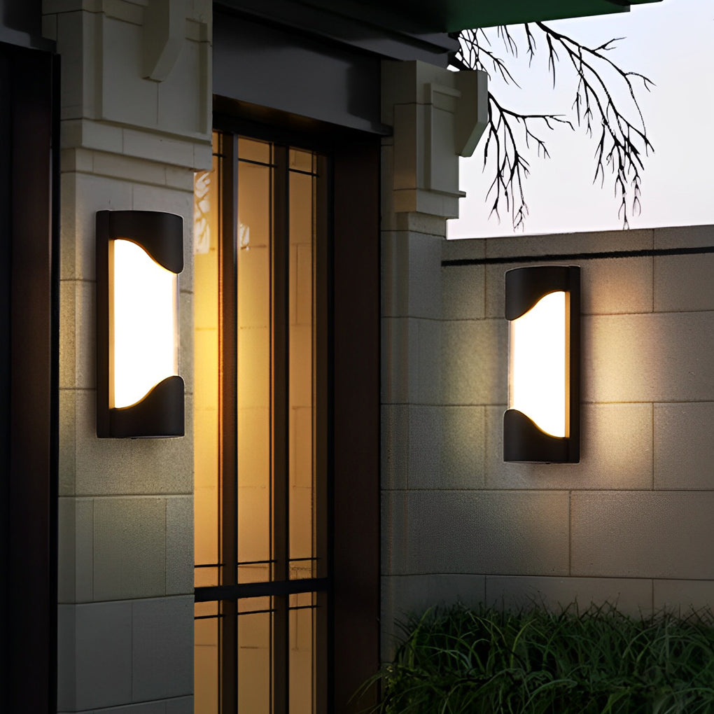 Creative Waterproof LED Black Modern Outdoor Wall Lamp Exterior Lights - Lumpaz