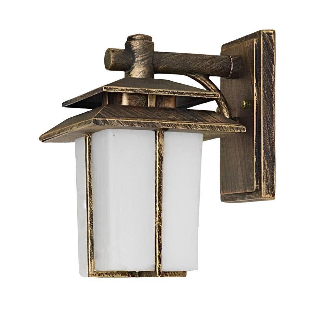 Vintage Glass Aluminum Waterproof European Style Outdoor Wall Sconces Lighting - Lumpaz