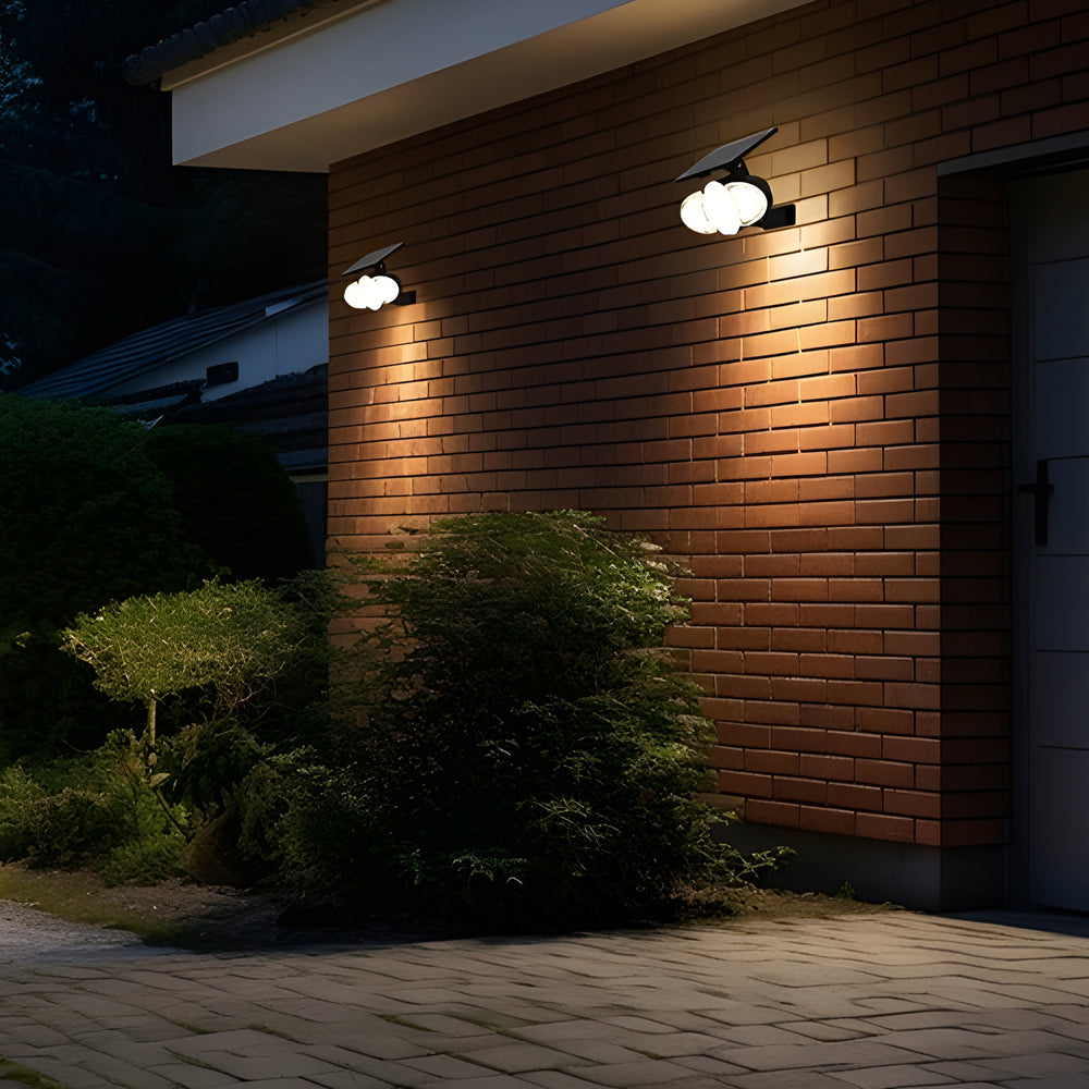 Solar Motion Security Light 3-Head Outdoor LED Wall Fixture with Motion Sensor - Lumpaz