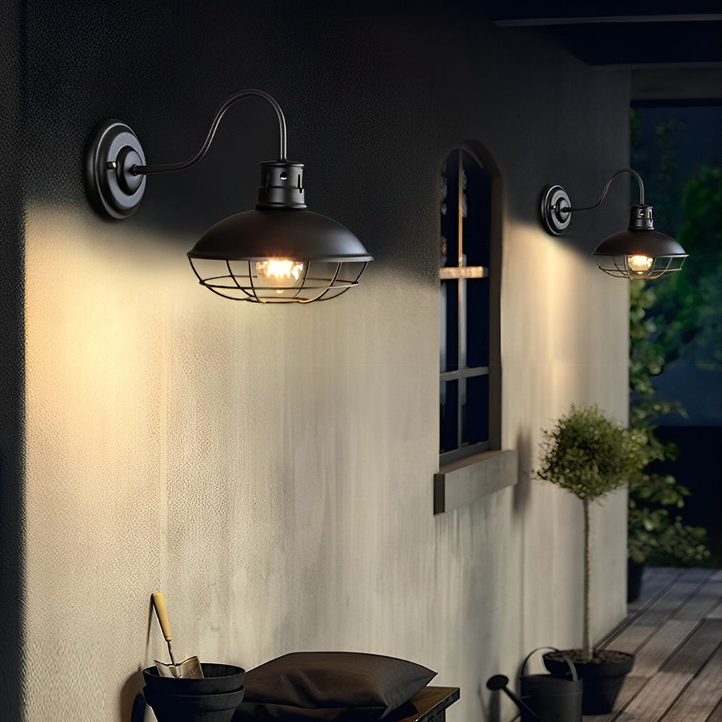 Retro Iron LED Waterproof Industrial Style Outdoor Wall Lights Wall Lamp - Lumpaz