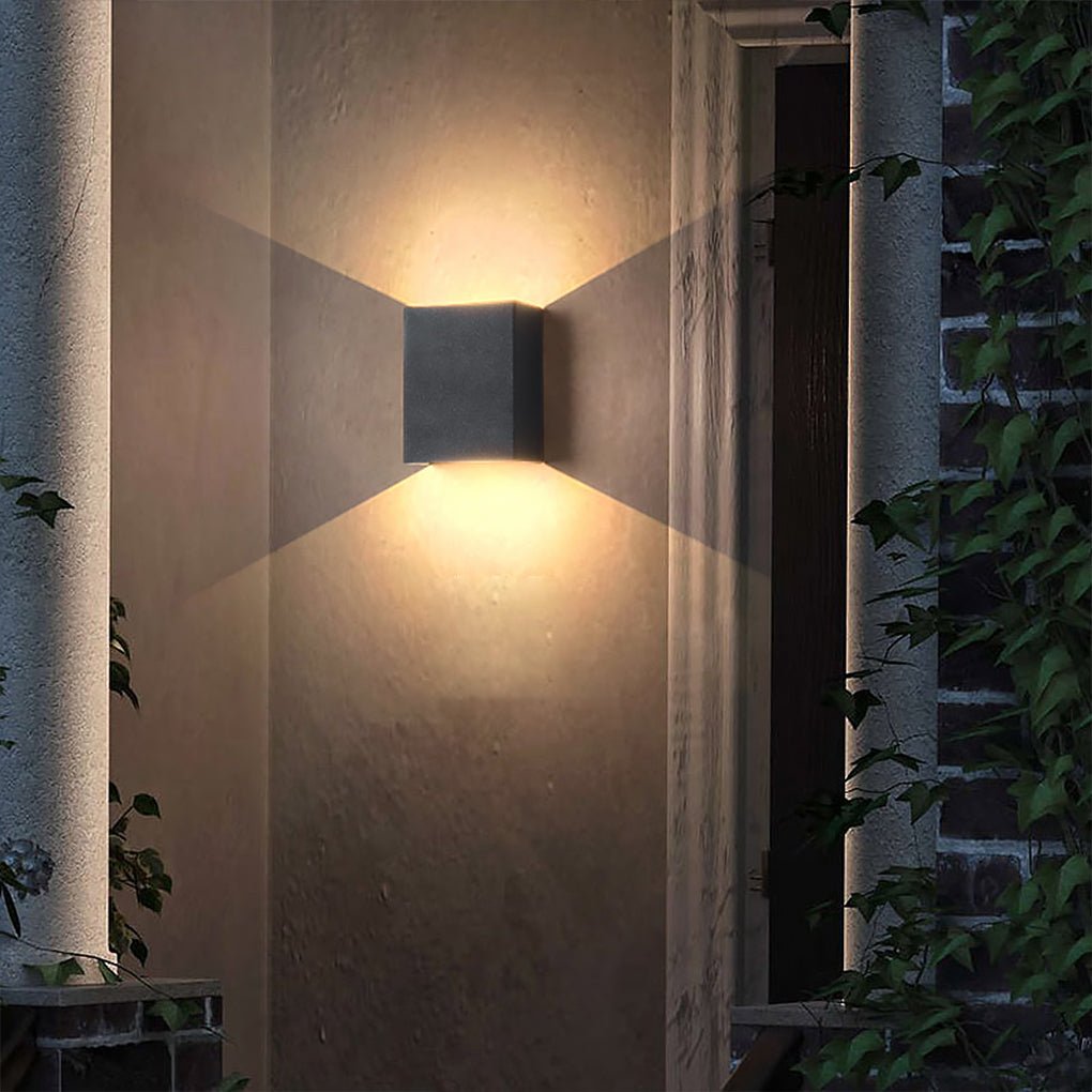 Waterproof Square LED up and down Lighting Modern Outdoor Wall Lights - Lumpaz
