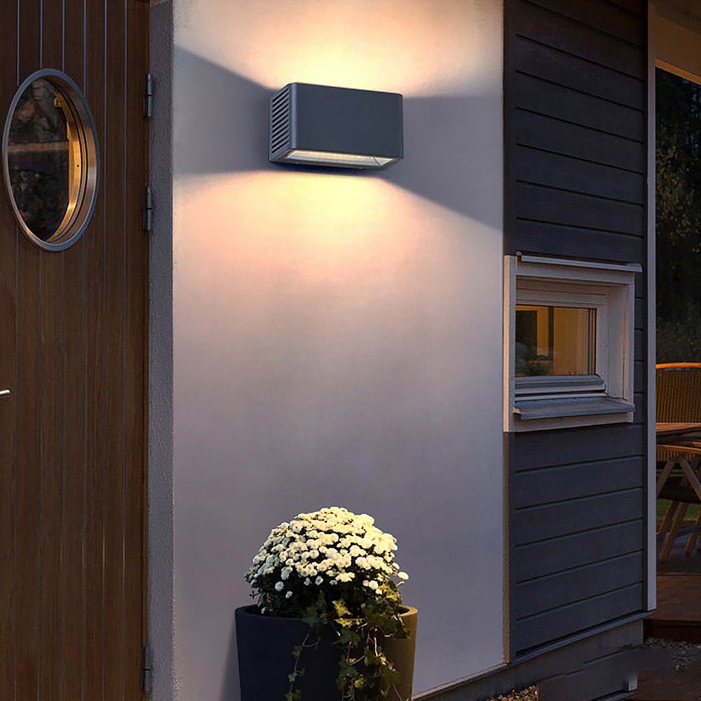 Rectangle LED Waterproof Nordic Up and Down Lights Outdoor Wall Lights Sconces - Lumpaz