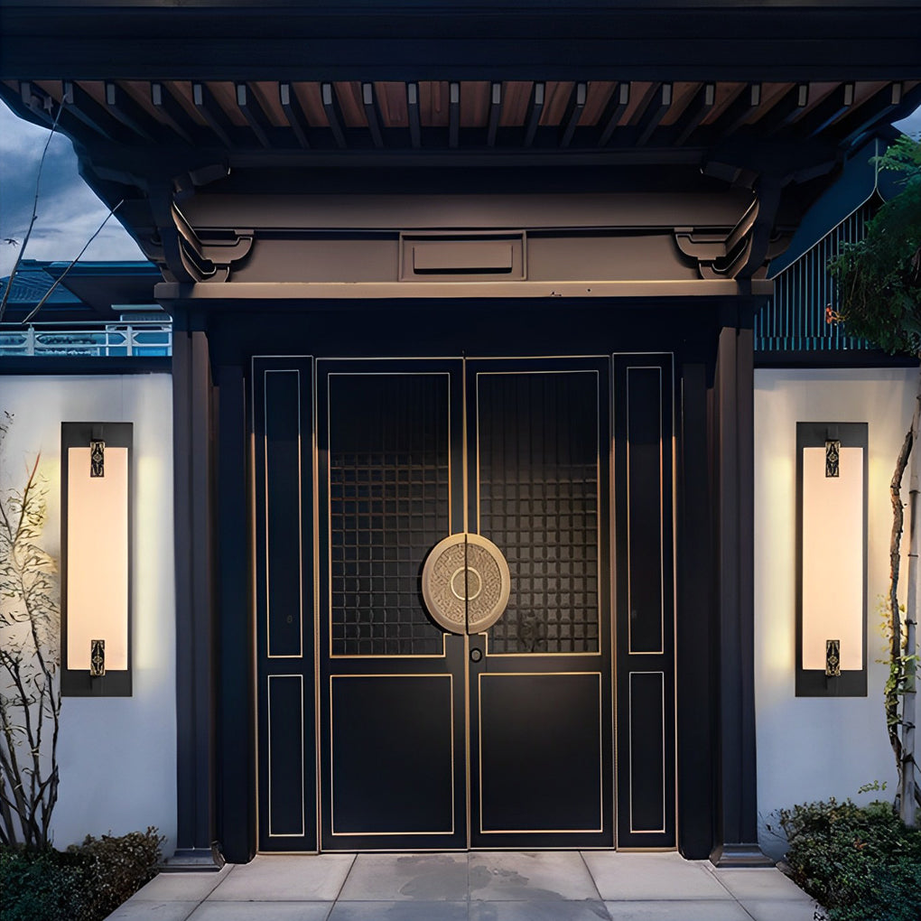 Outdoor Waterproof LED Copper Retro Exterior Wall Lights Sconces Lighting - Lumpaz