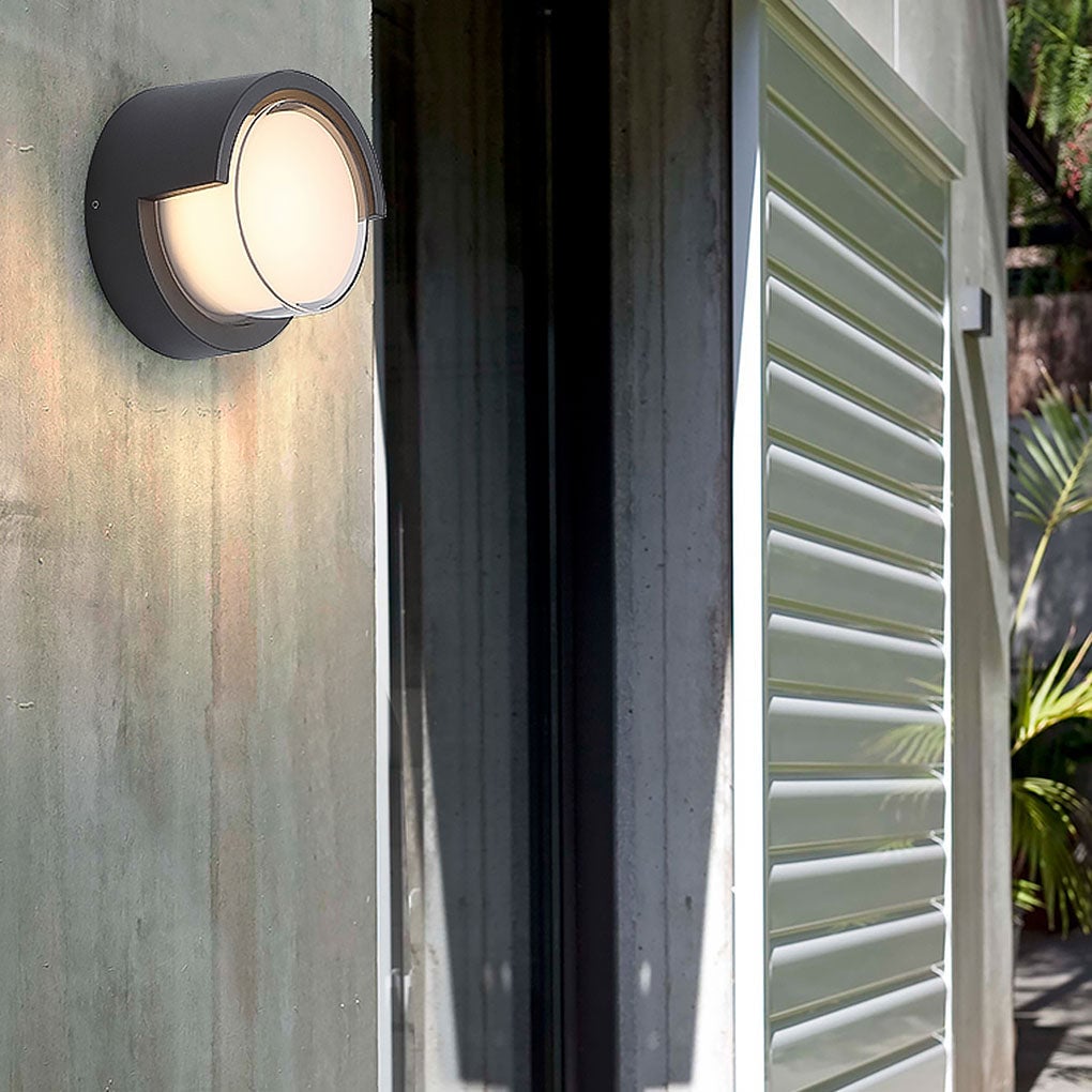 Modern Outdoor Round Square Waterproof Wall Light for Villa Garden Balcony Door Front - Lumpaz