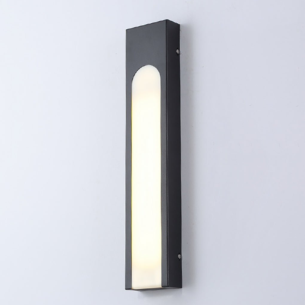 Arched Trapezoid Waterproof Black LED Modern Outdoor Wall Lights Wall Lamp - Lumpaz