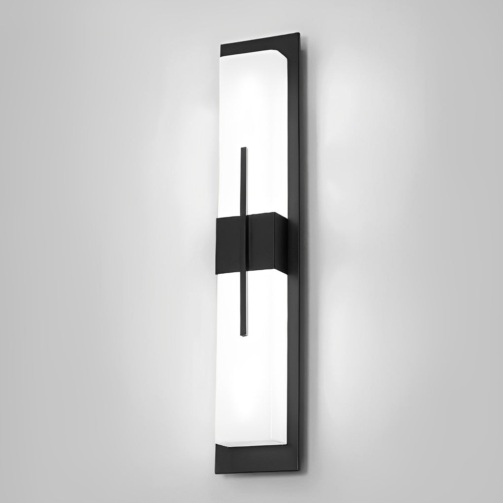 Creative Rectangular LED Waterproof Black Modern Outdoor Wall Lamp - Lumpaz
