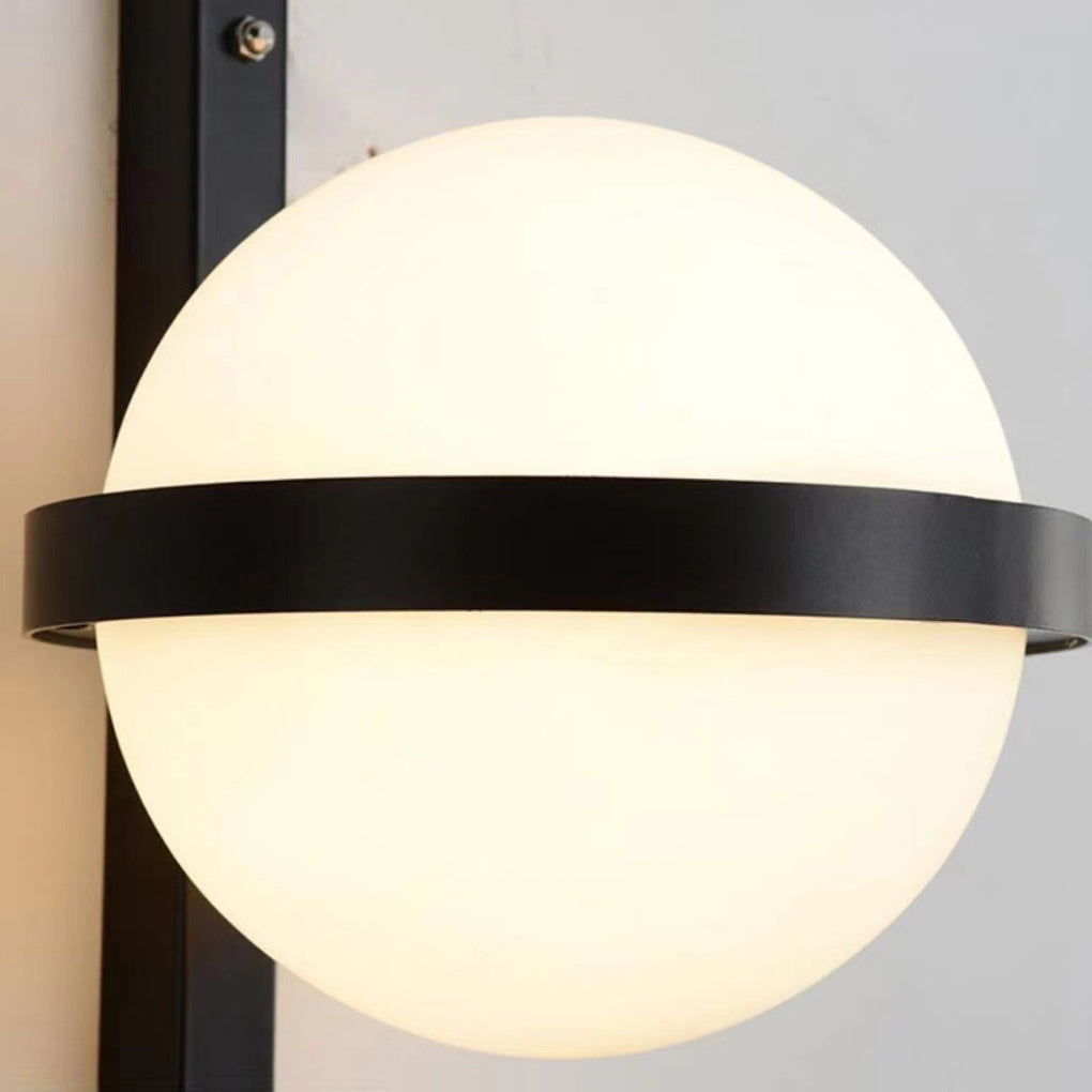 Creative Flowerpot Ball Waterproof LED Black Modern Outdoor Wall Light - Lumpaz