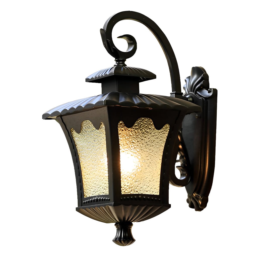 Creative Retro Glass Lantern Waterproof LED European-style Wall Lamp - Lumpaz