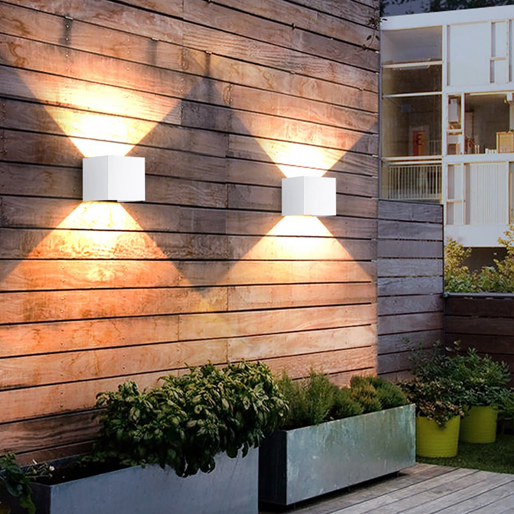 Square Waterproof Up Down Lighting Adjustable Modern Exterior Lights - Lumpaz