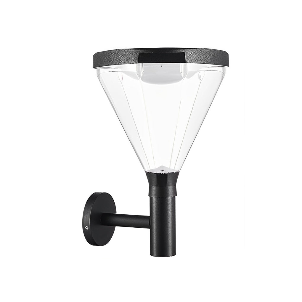 Waterproof Dimmable LED Black Modern Solar Outdoor Wall Lights Wall Lamp - Lumpaz