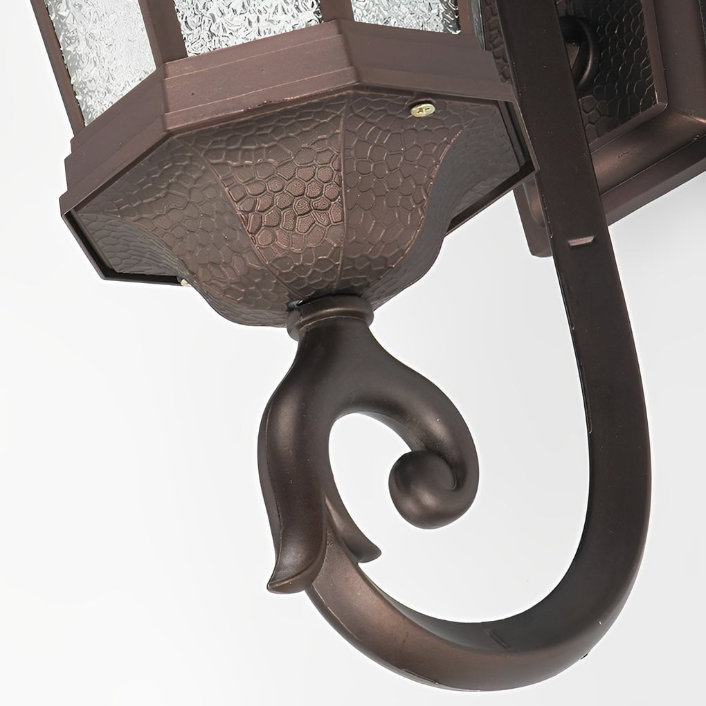 Waterproof Retro Aluminum Glass Shade European Style Outdoor Wall Lights - Lumpaz