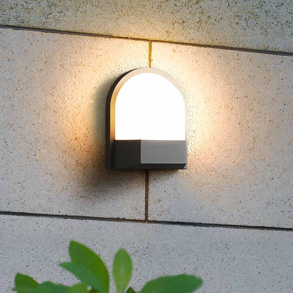 Minimalist Waterproof LED Dark Gray Modern Outdoor Wall Lamp Exterior Lights - Lumpaz
