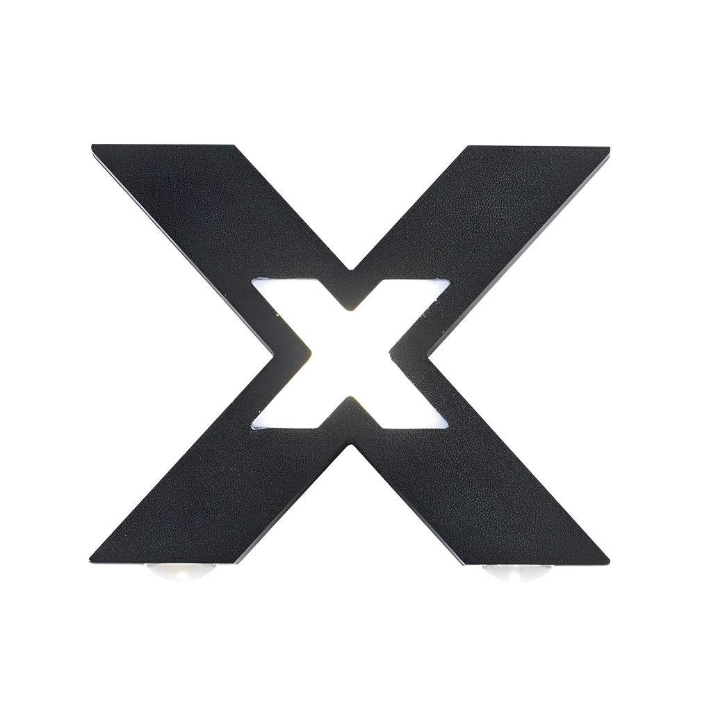 X Shape Creative Waterproof LED Black Modern Outdoor Wall Lamp Exterior Lights - Lumpaz