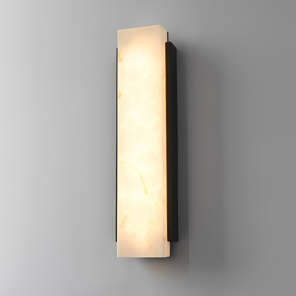 Rectangular Metal LED Waterproof Black Modern Outdoor Wall Lights - Lumpaz