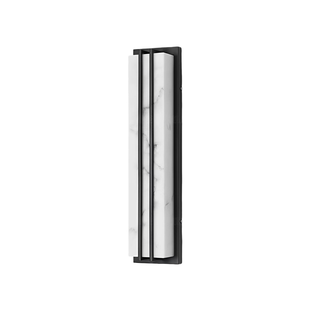 Minimalist Resin Waterproof LED Black Modern Outdoor Wall Light Fixture - Lumpaz
