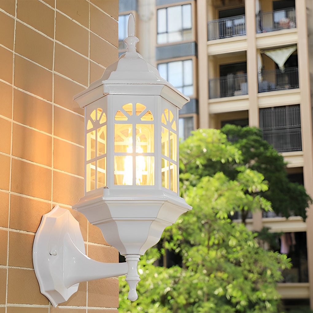 Waterproof LED Glass European-style Outdoor Wall Lamp Plug in Wall Sconce Lighting - Lumpaz