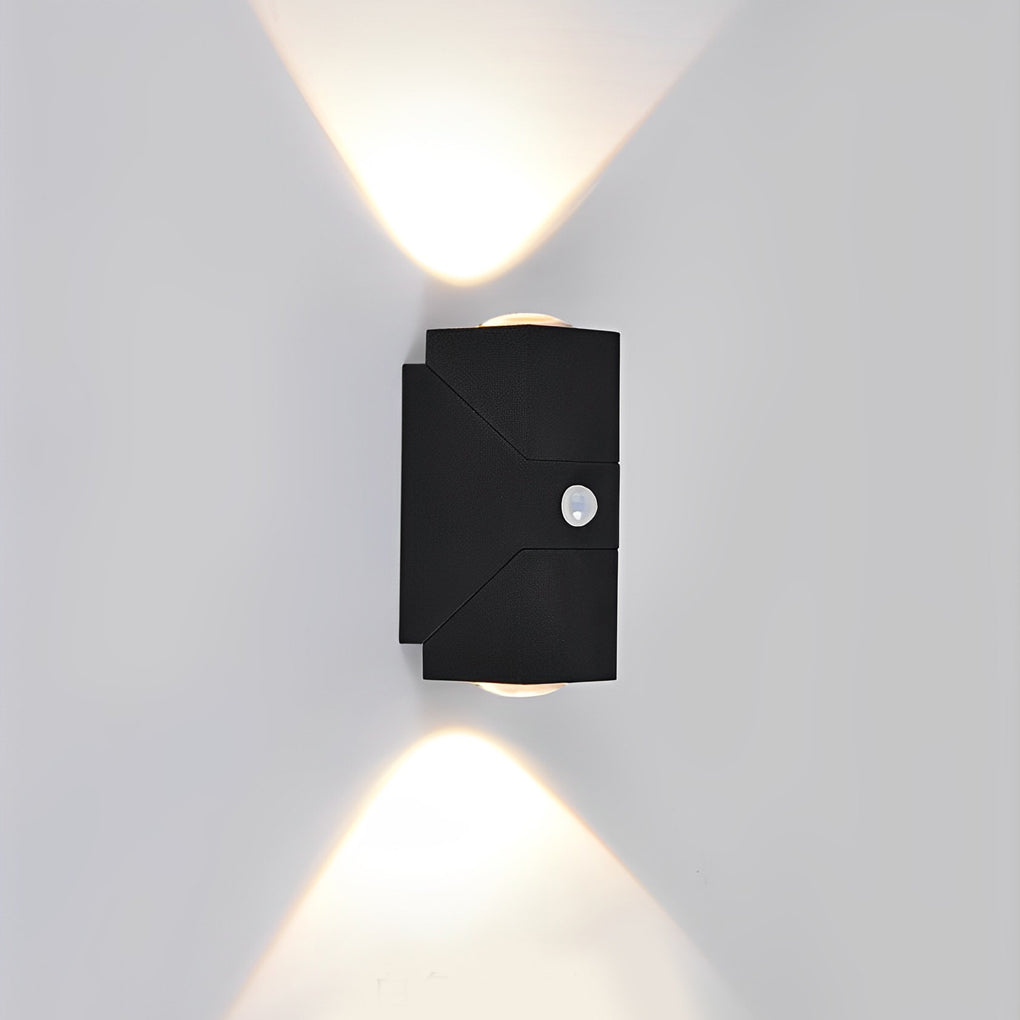 Adjustable Up and Down Light Motion Sensor Waterproof Black Wall Lamp - Lumpaz