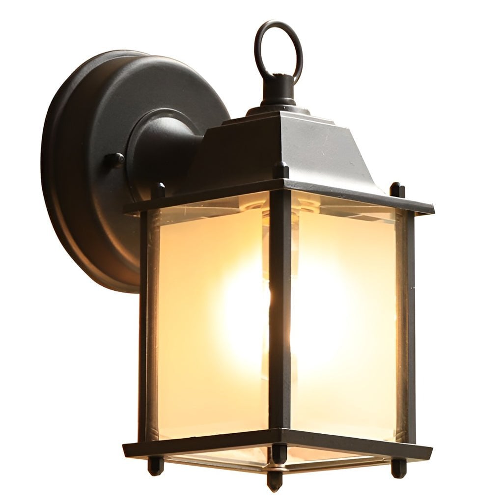 Square Glass Wall Lamp Outdoor Wall Sconce Lighting LED Waterproof Wall Lights - Lumpaz