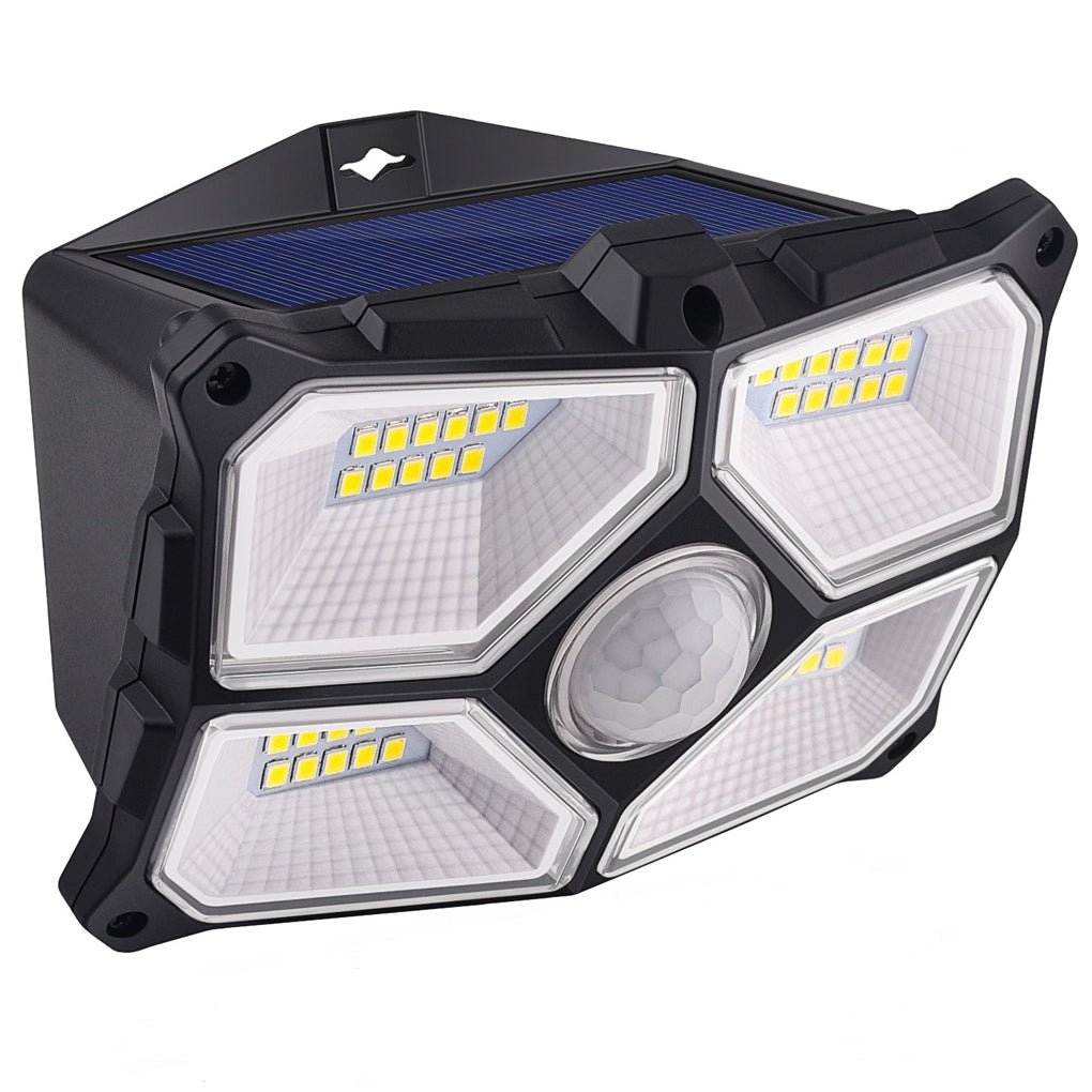 Solar Motion Sensor Outdoor Wall Lamp LED Garden Lights Wall Sconces Waterproof - Lumpaz