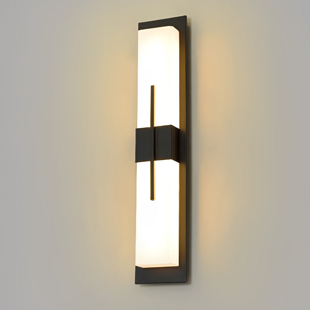 Creative Rectangular LED Waterproof Black Modern Outdoor Wall Lamp - Lumpaz