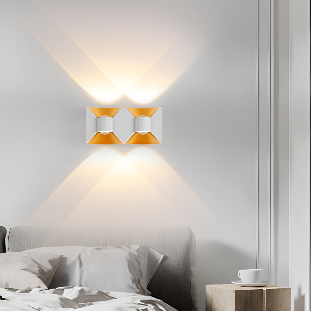 Square Up and Down Lights 6W LED Waterproof Modern Outdoor Sconces - Lumpaz
