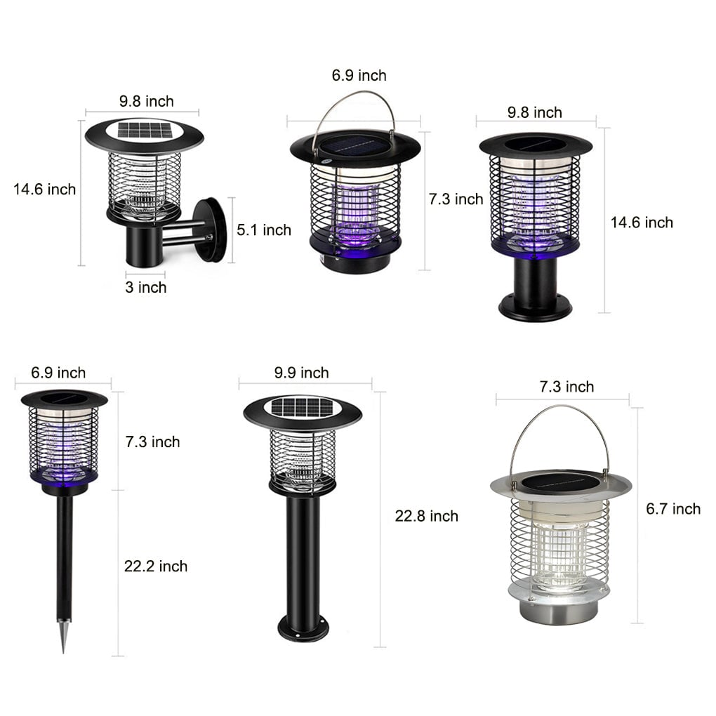Waterproof USB Solar Bug Zapper Mosquito Killer Lamp Garden Lights - Lumpaz