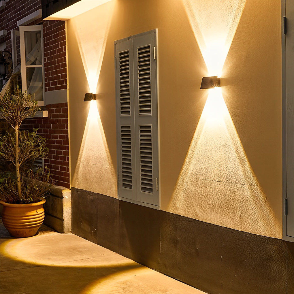 Rectangular Up and Down Light LED Waterproof Modern Wall Washer Lights - Lumpaz