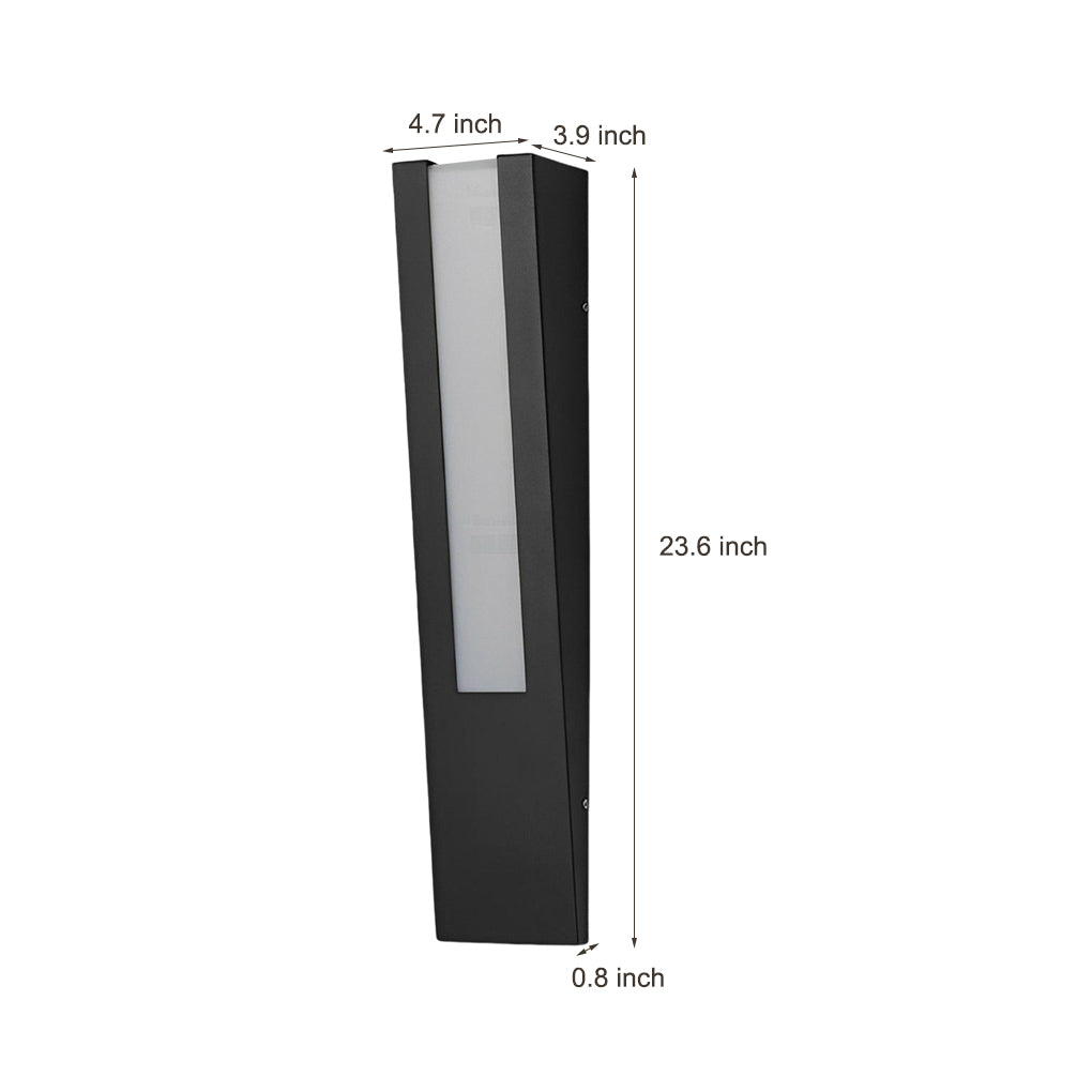Minimalist LED Waterproof Black Modern Outdoor Wall Lamp Exterior Lights - Lumpaz