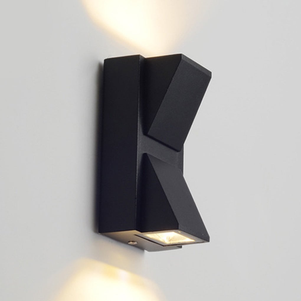 Waterproof LED Up And Down Lighting Black Modern Outdoor Wall Lights - Lumpaz