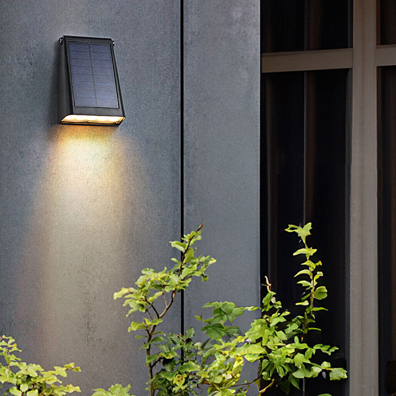 90° Adjustable Intelligent LED Waterproof Black Modern Solar Wall Lights - Lumpaz