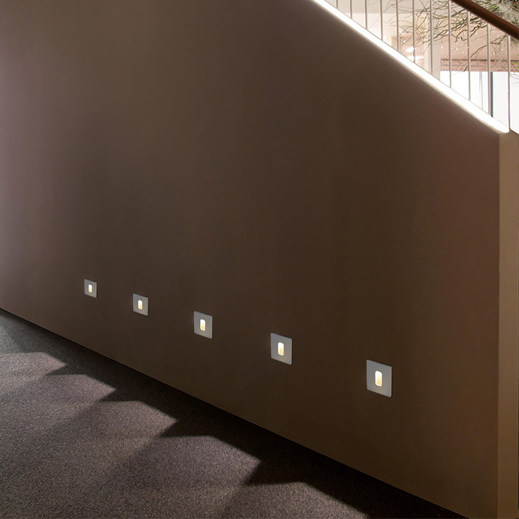 Round Square LED Modern Waterproof Outdoor Step Lights Stairway Sconces - Lumpaz