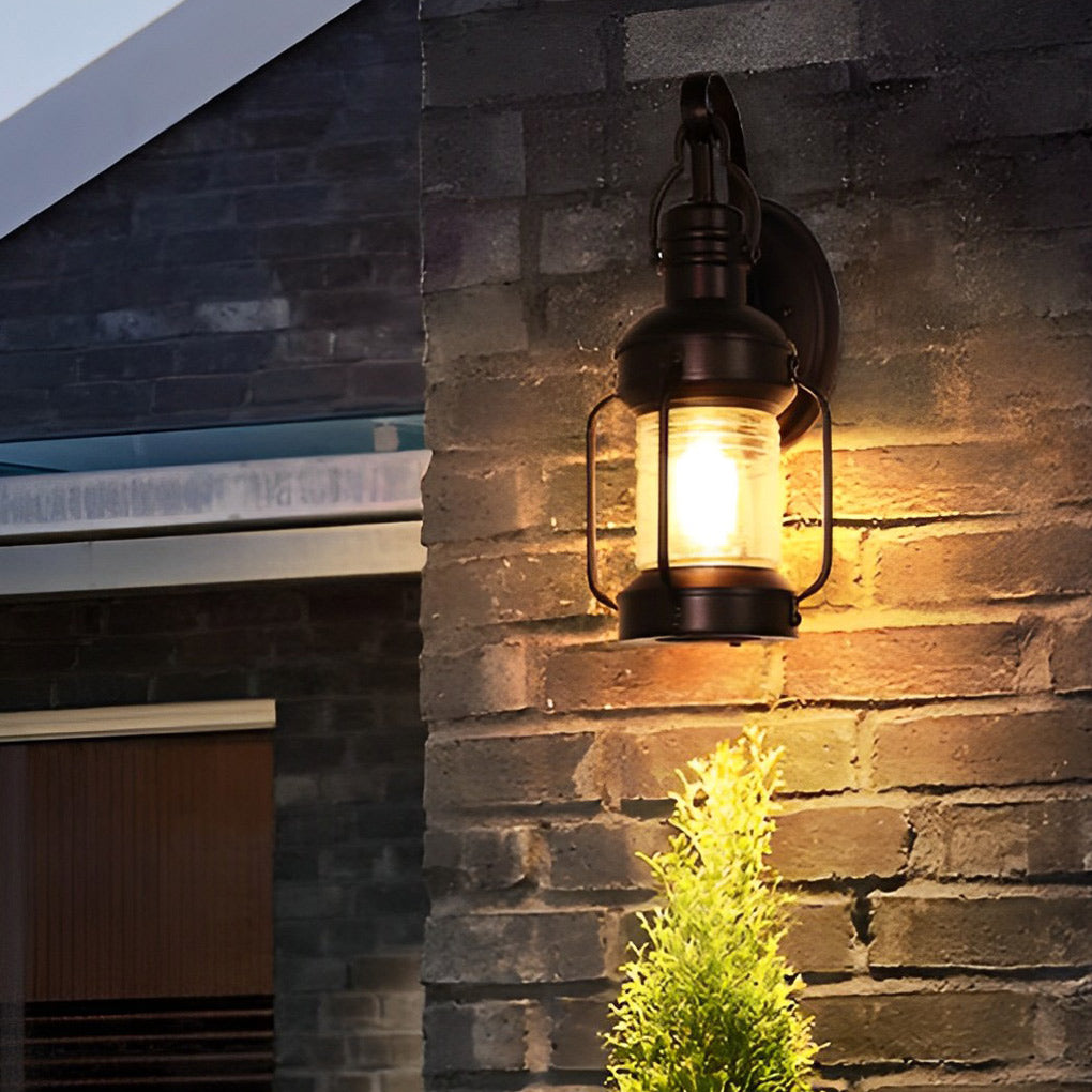 Antique Lantern Aluminum Waterproof LED Outdoor Wall Lamp Lawn Lights - Lumpaz